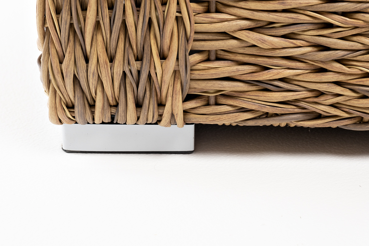 фото "капучино" диван из искусственного ротанга (гиацинт) двухместный, цвет соломенный