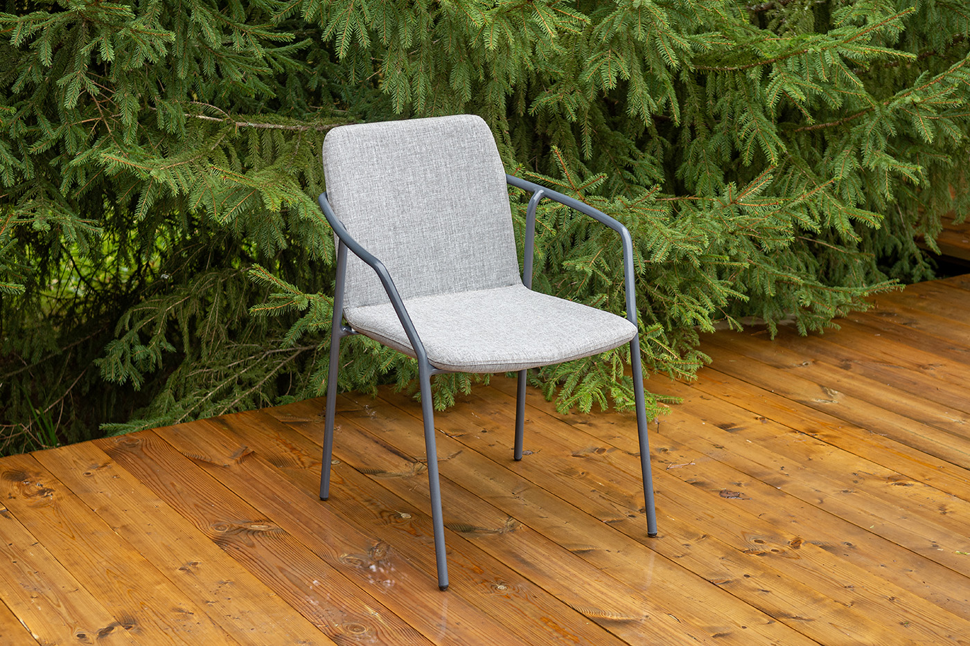 фото "марокко" стул из текстилена nanotex, алюминиевый каркас, цвет серый