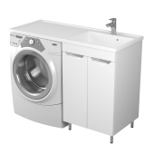 Тумба 2-х дв. с раковиной под стиральную машину Магра 55