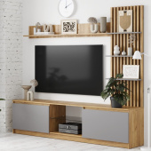 Стенка НМ-001 БОСТОН (ЛДСП) фото стенка нм-001 бостон (лдсп)