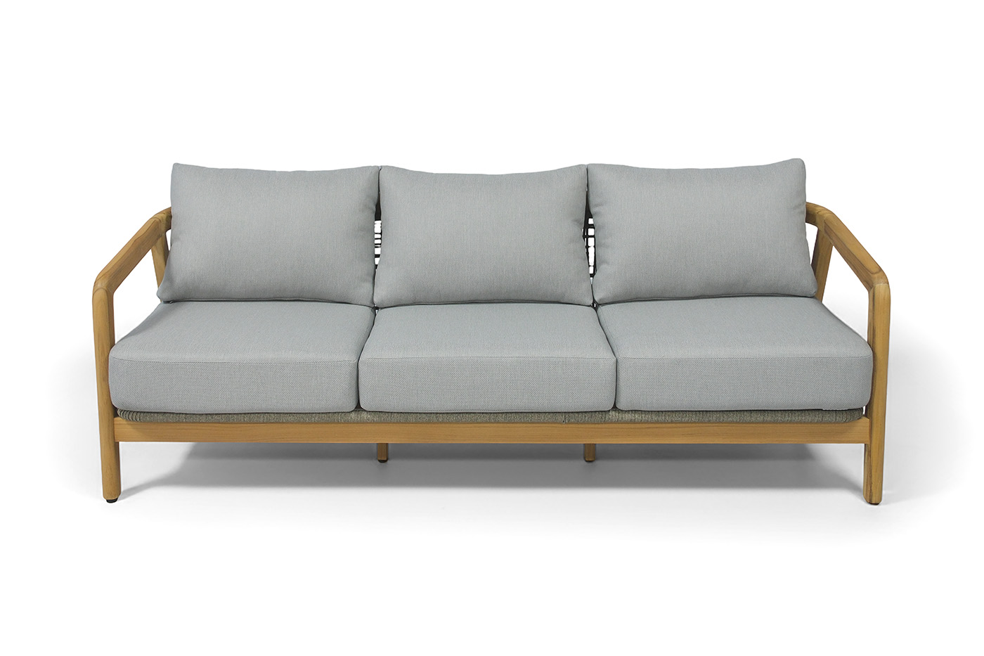 фото "лейпциг" диван трехместный из тика, цвет серый