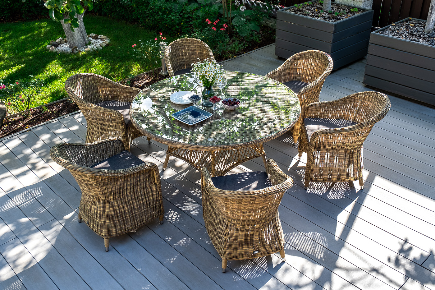 фото "равенна" плетеное кресло из искусственного ротанга, цвет соломенный