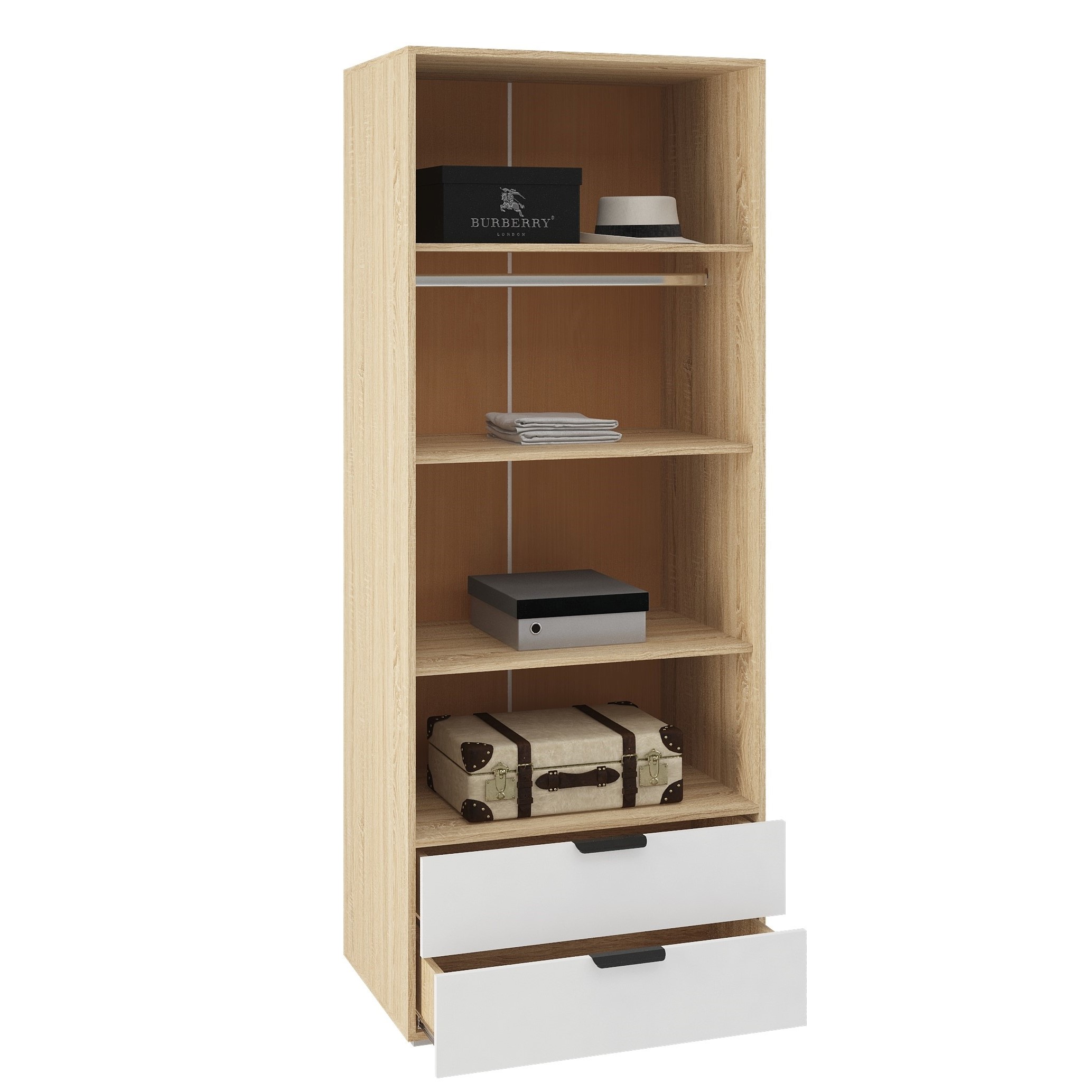 фото шкаф 2-х дв. с ящ. шк2я02-800 норд line