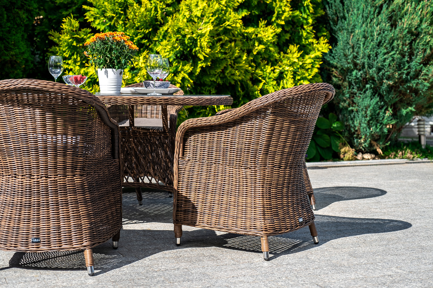 фото "равенна" плетеное кресло из искусственного ротанга, цвет коричневый