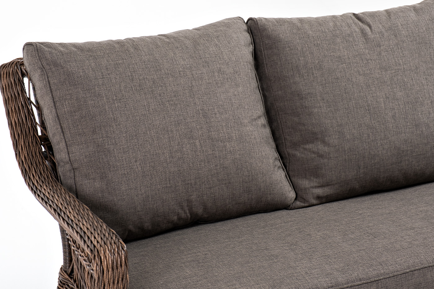 фото "гранд латте" диван трехместный из искусственного ротанга, цвет коричневый