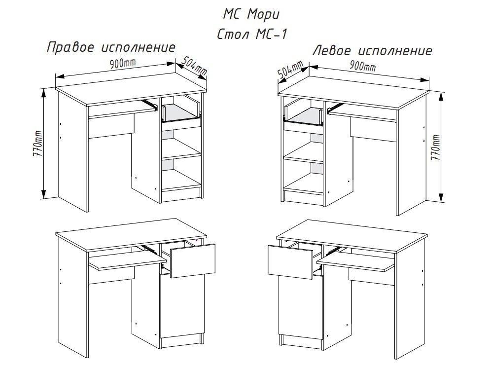 Проверка количества деталей стола перед сборкой