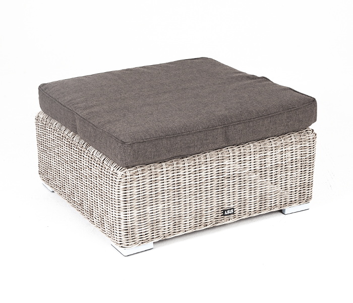 фото "лунго" плетеная оттоманка с подушкой, цвет бежевый