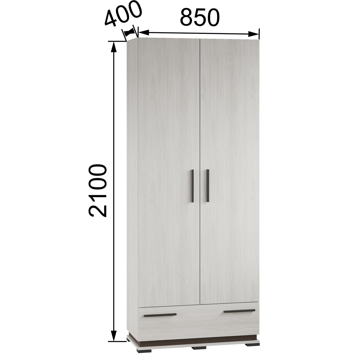 фото шкаф 2-х дв. мш-30 модена