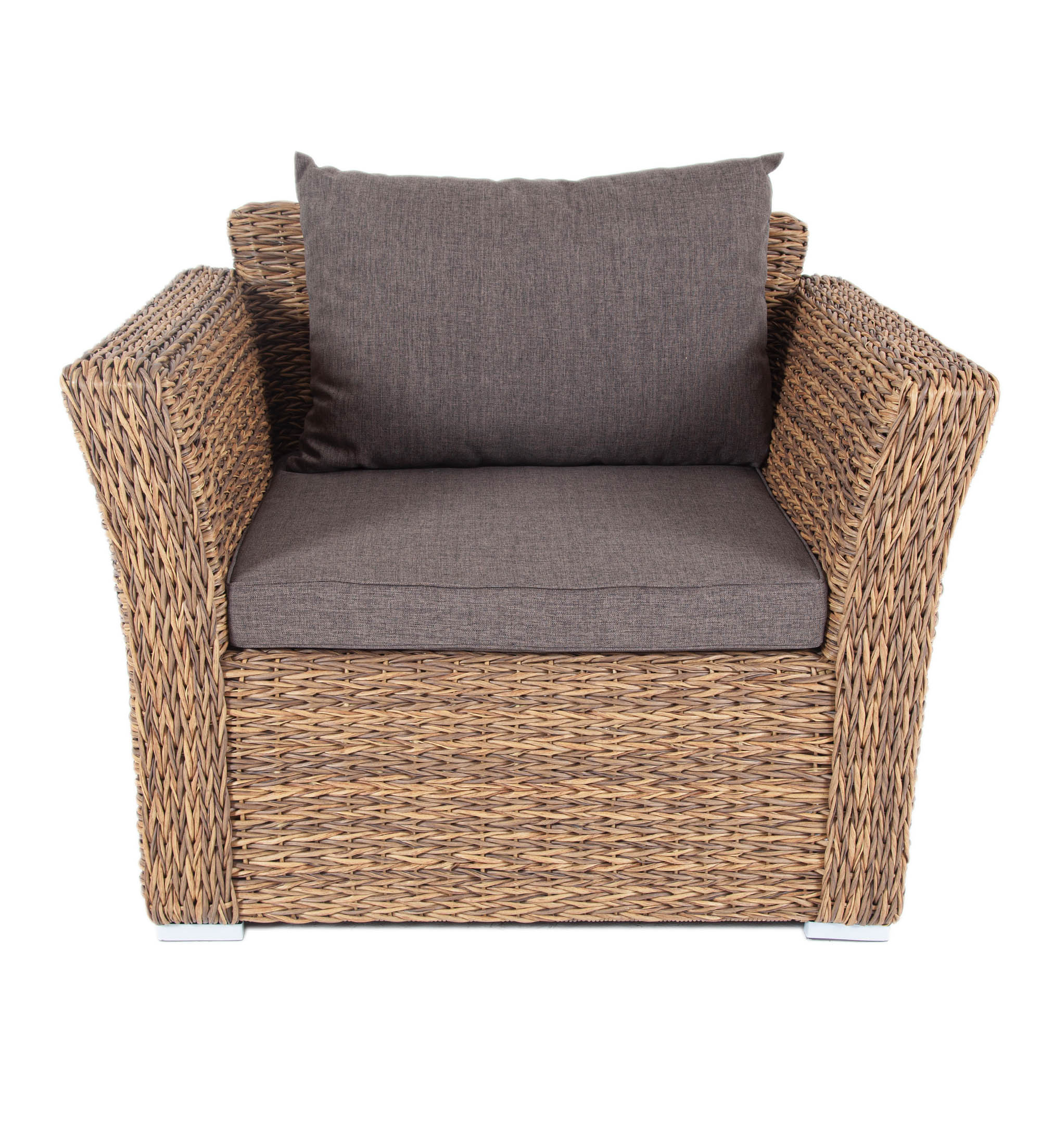 фото "капучино" кресло из искусственного ротанга (гиацинт), цвет соломенный