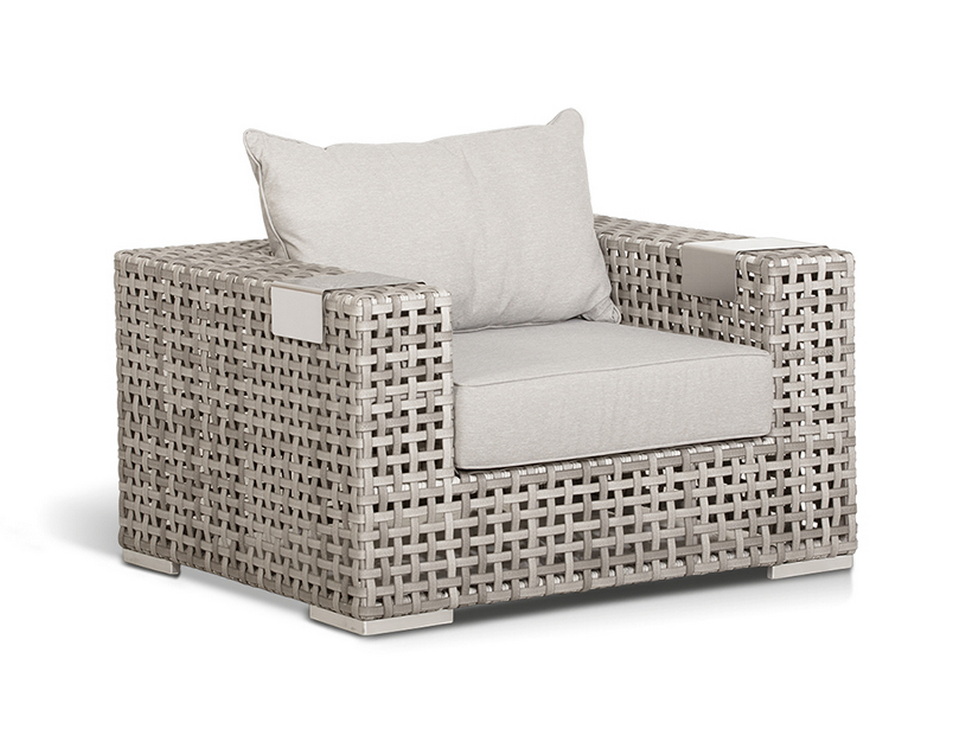 фото "тито" лаунж-зона из искусственного ротанга, цвет серый (к)