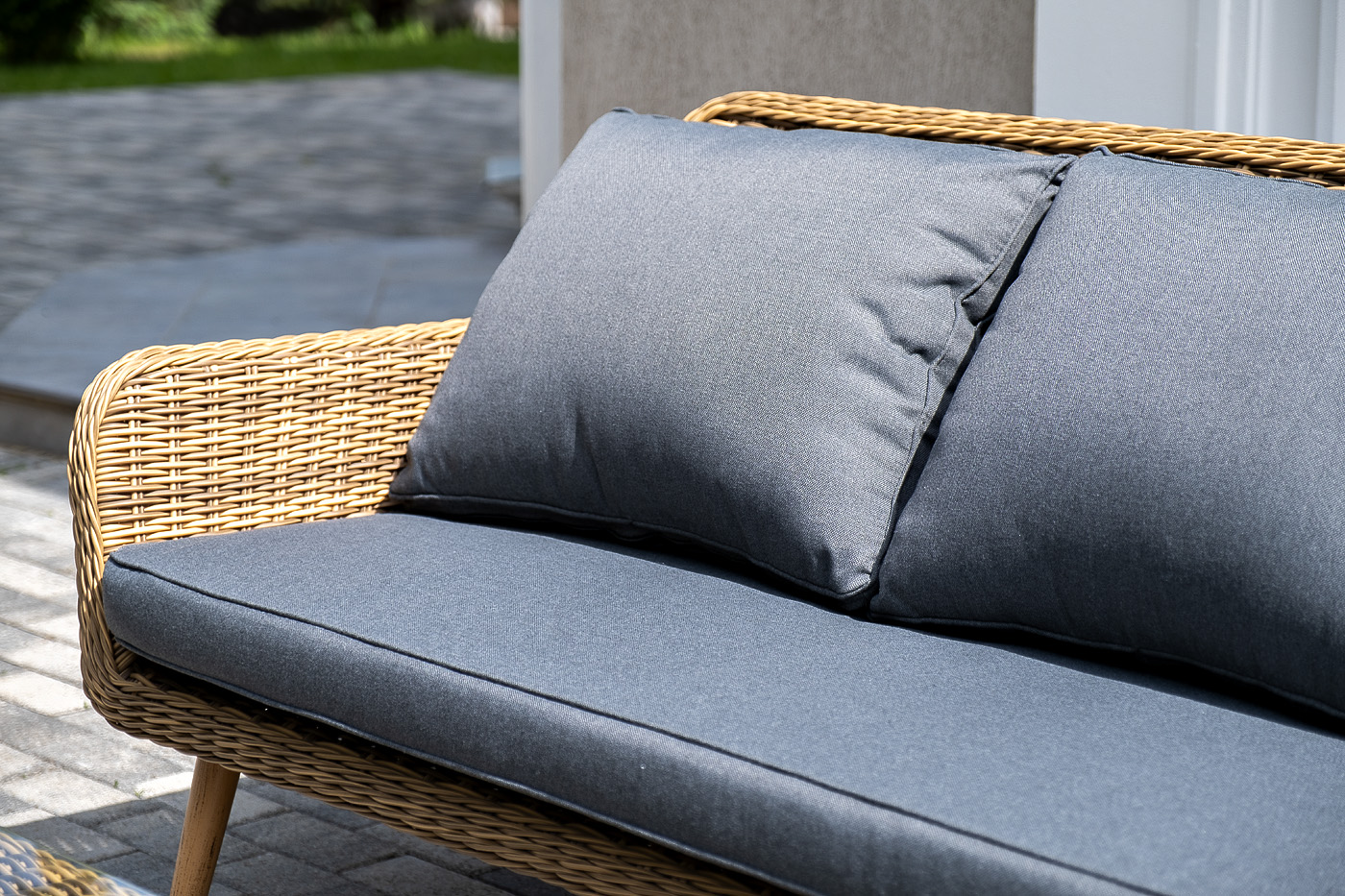 фото "прованс" лаунж-зона плетеная из искусственного ротанга, цвет соломенный