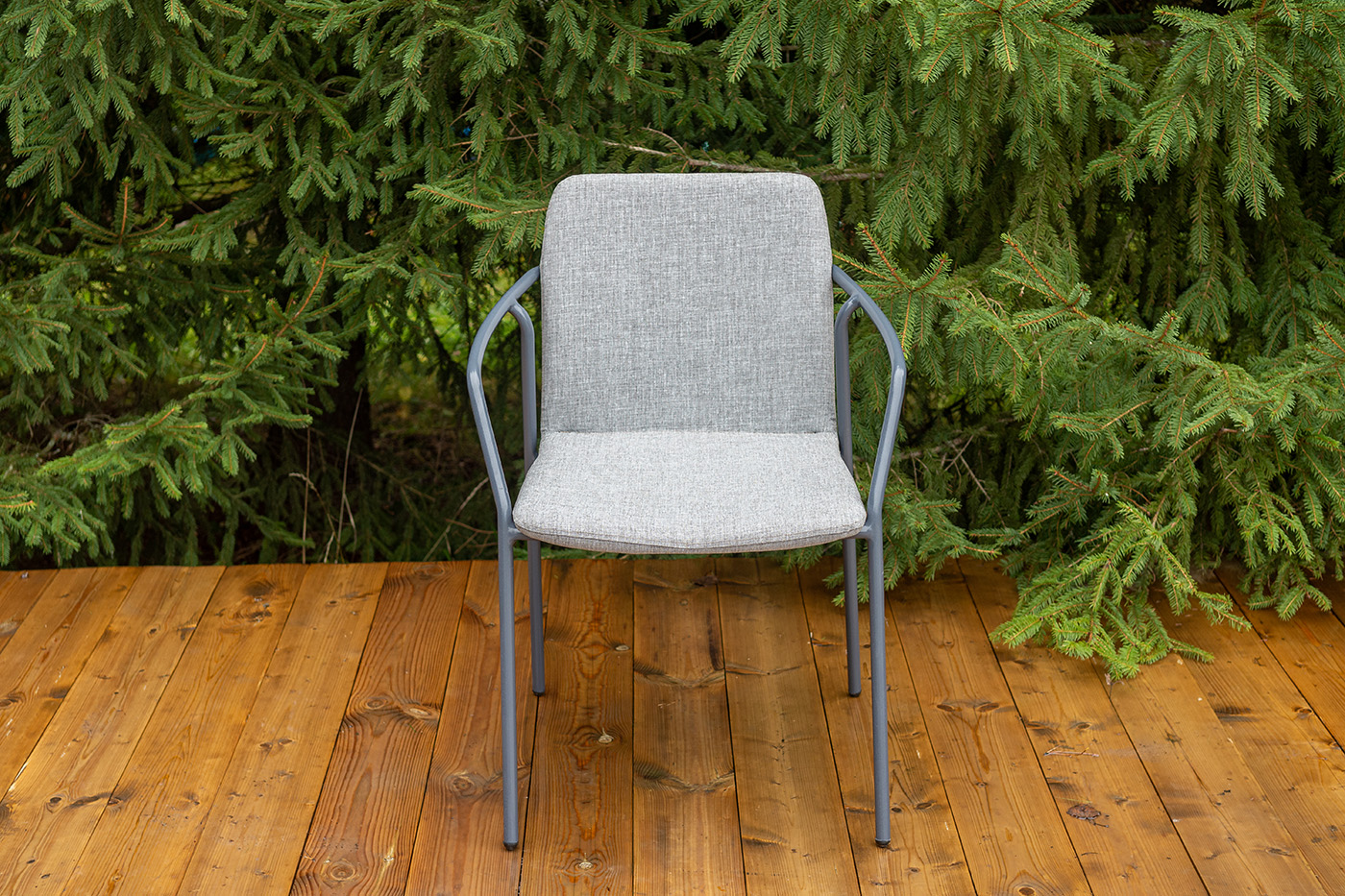 фото "марокко" стул из текстилена nanotex, алюминиевый каркас, цвет серый