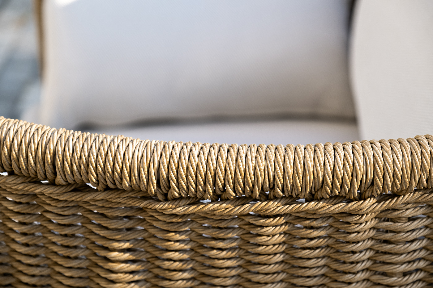 фото "аликанте" лаунж-зона из искусственного ротанга, цвет соломенный (к)