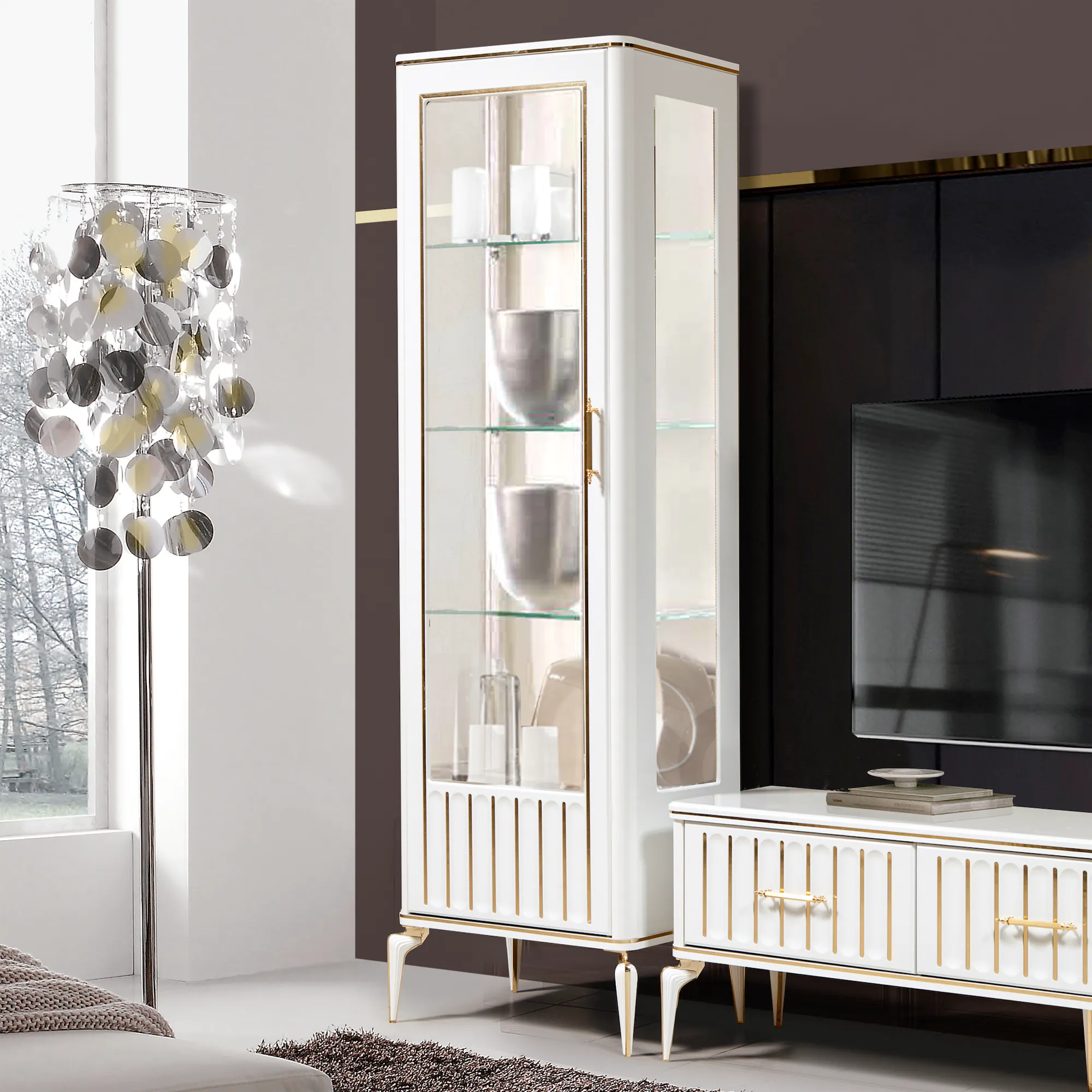 фото шкаф-витрина 1 дв. стамбул