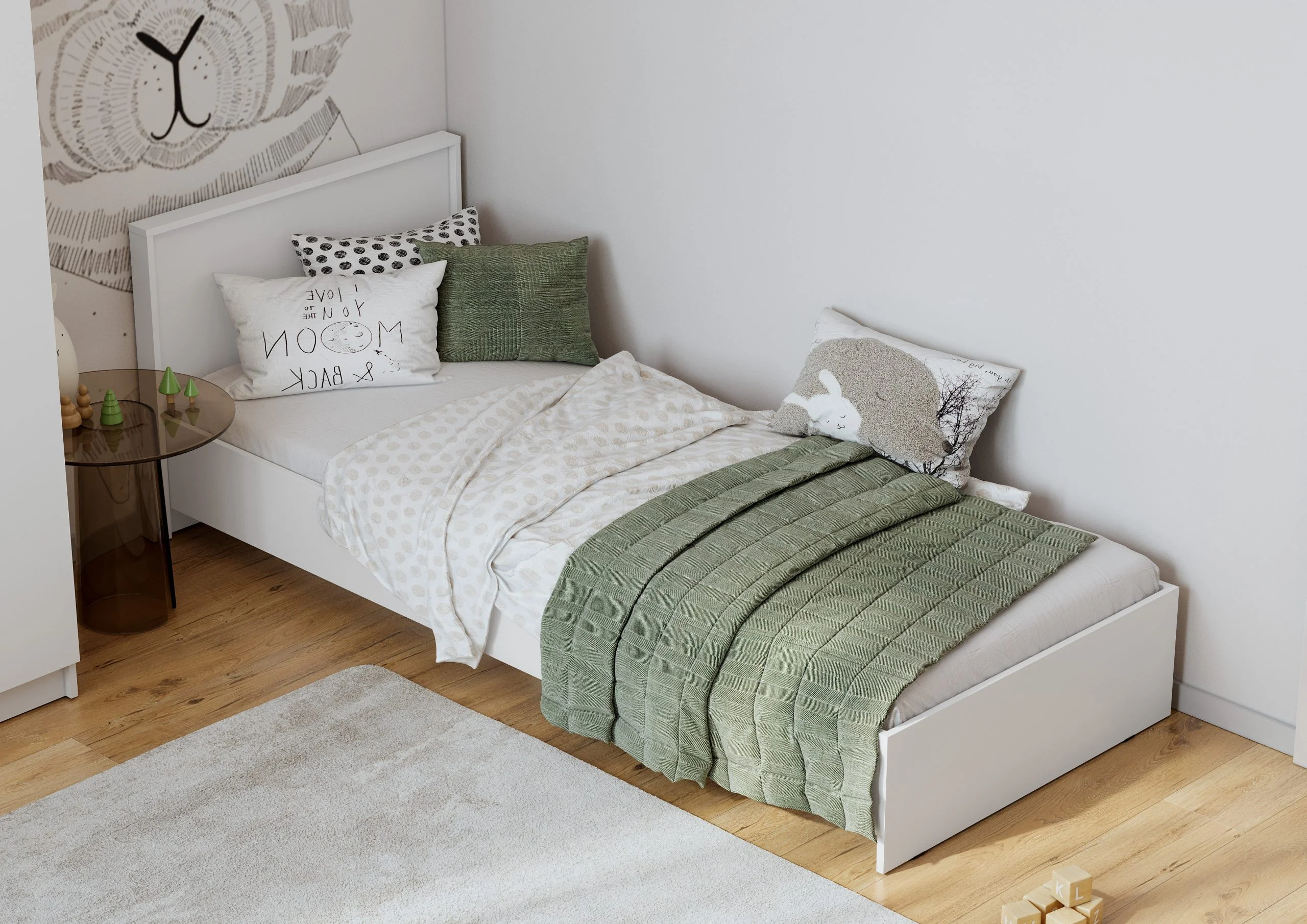 Кровать КР-80 с основанием ДСП Берген  Кровать КР-80 с основанием ДСП Берген