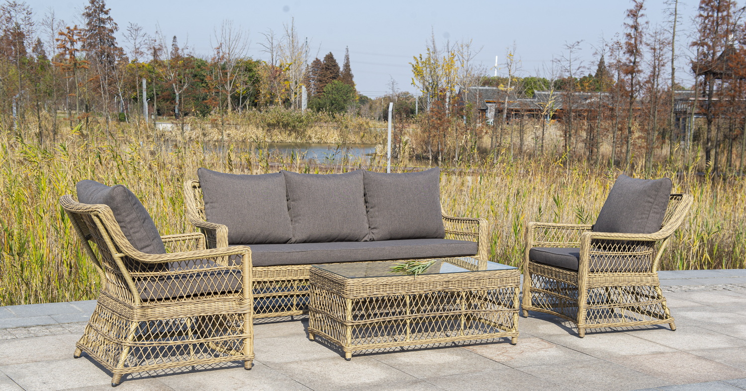 фото "гранд латте" кресло из искусственного ротанга, цвет соломенный