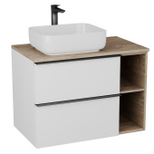 Тумба Sangro 80 с раковиной, белый матовый