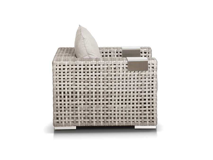 фото "тито" лаунж-зона из искусственного ротанга, цвет серый (к)