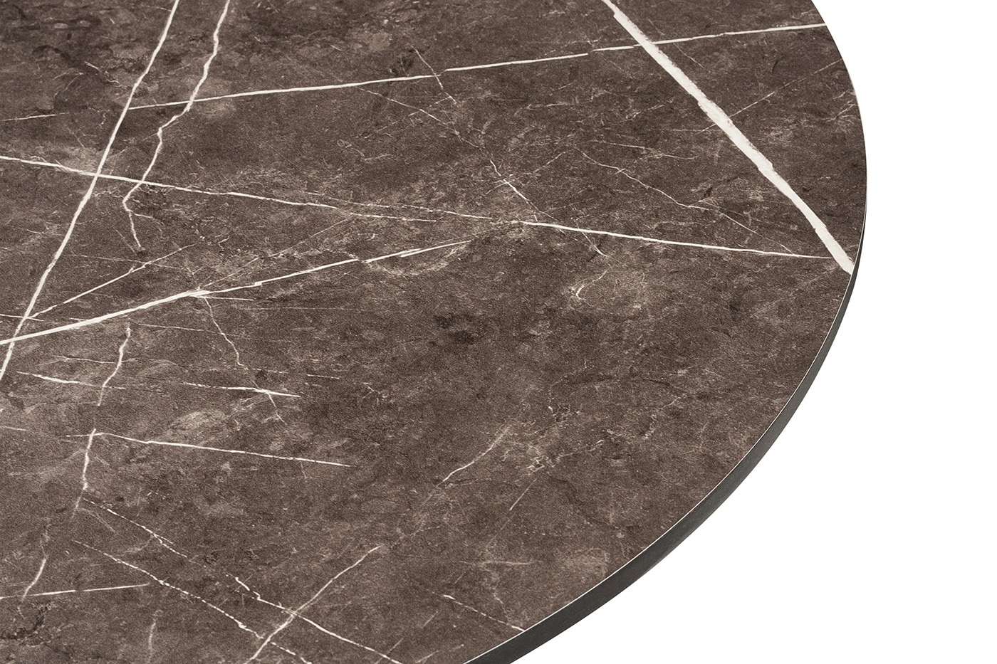 "Каффе" стол из HPL круглый Ø70см, цвет "серый мрамор" фото "каффе" стол из hpl круглый ø70см, цвет "серый мрамор"