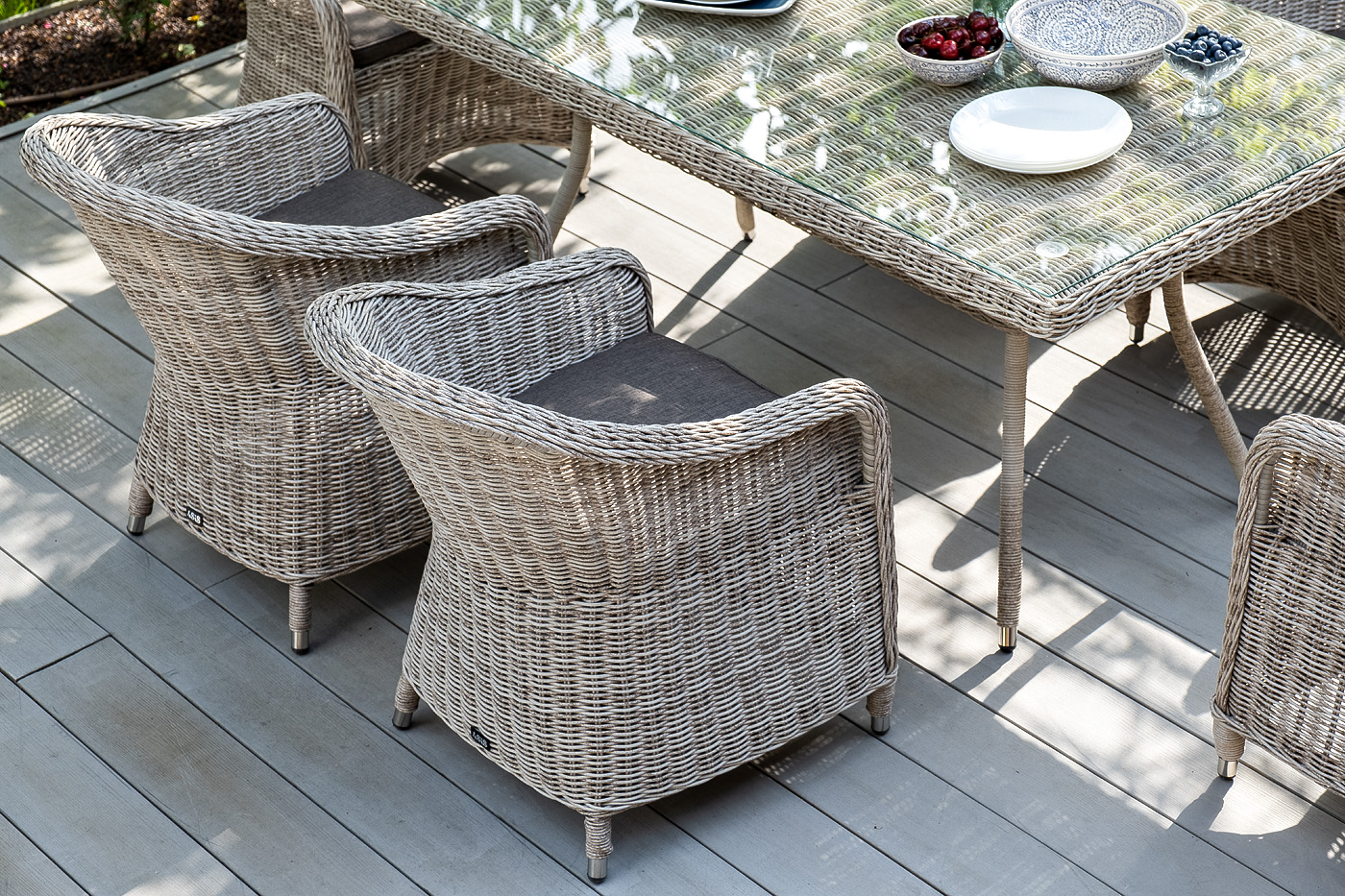 фото "равенна" плетеное кресло из искусственного ротанга, цвет бежевый