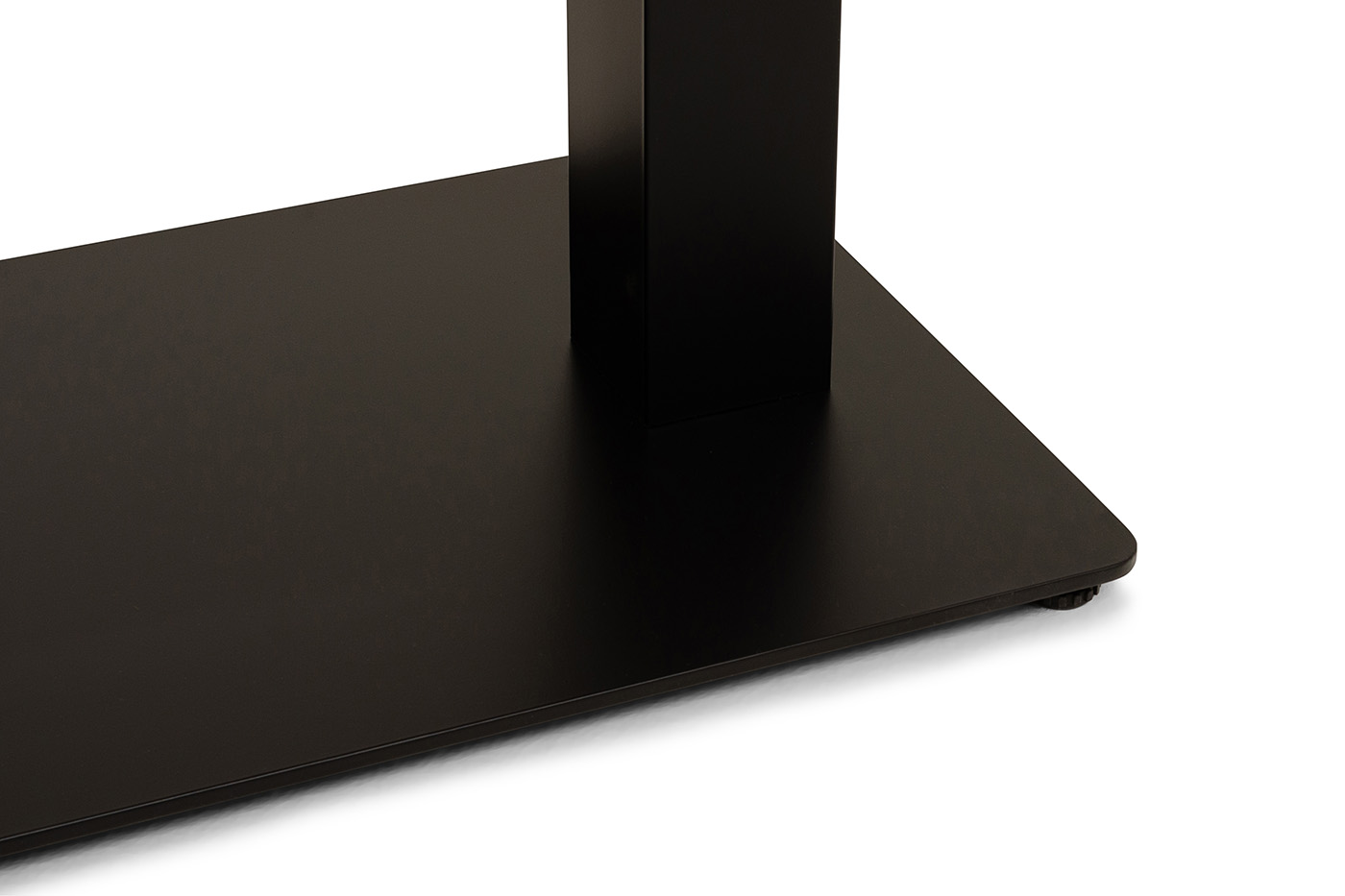 "Каффе" стол из HPL 110х70см, цвет "дуб", подстолье стальное двойное фото "каффе" стол из hpl 110х70см, цвет "дуб", подстолье стальное двойное