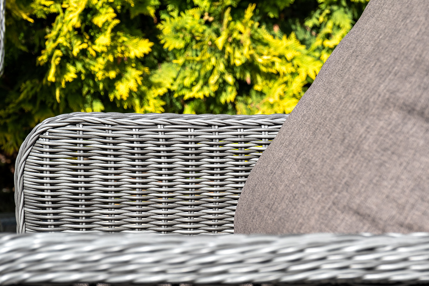 фото "гляссе" диван трехместный из искусственного ротанга, цвет графит