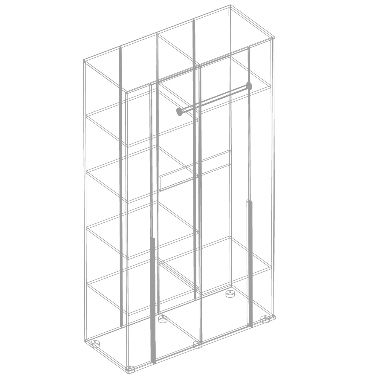 фото шкаф 4-ств. 1200 с зеркалом тефия