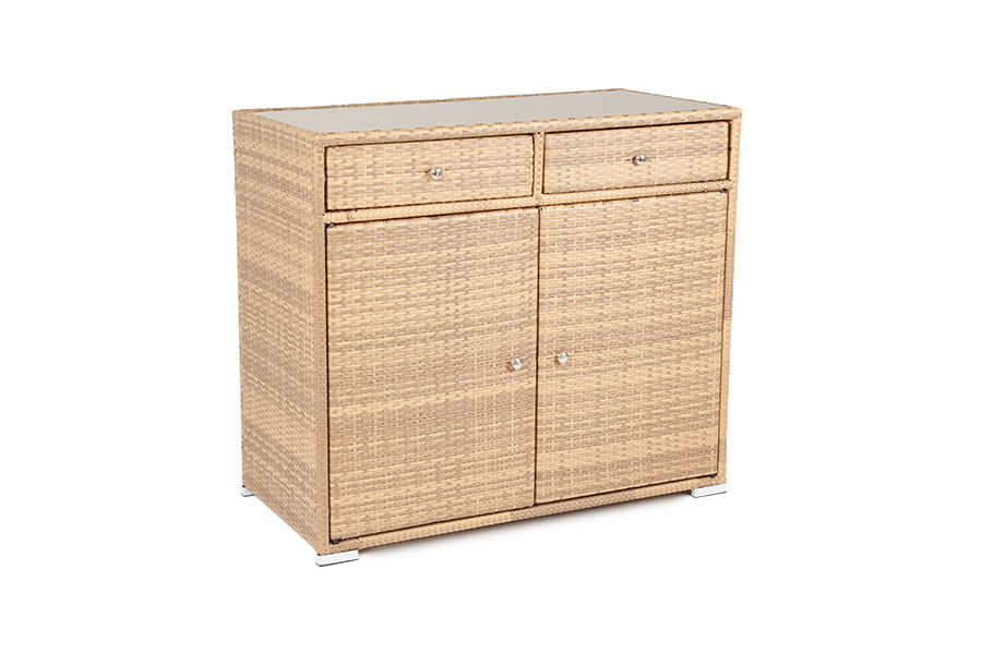 фото "мальта" тумба плетеная из искусственного ротанга, цвет соломенный