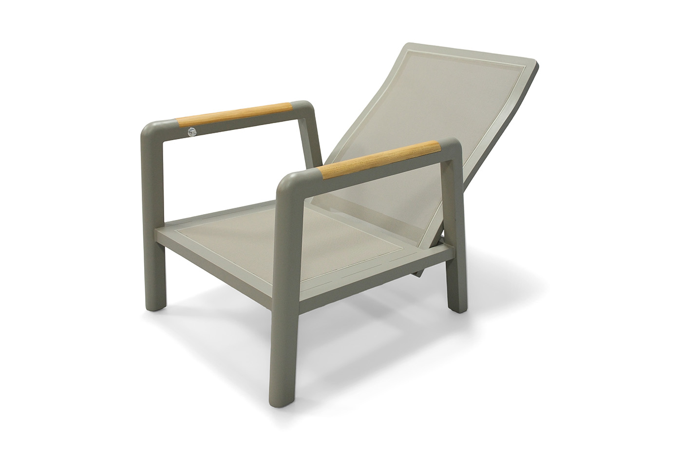 фото "бари" кресло, каркас алюминий, цвет светло-серый