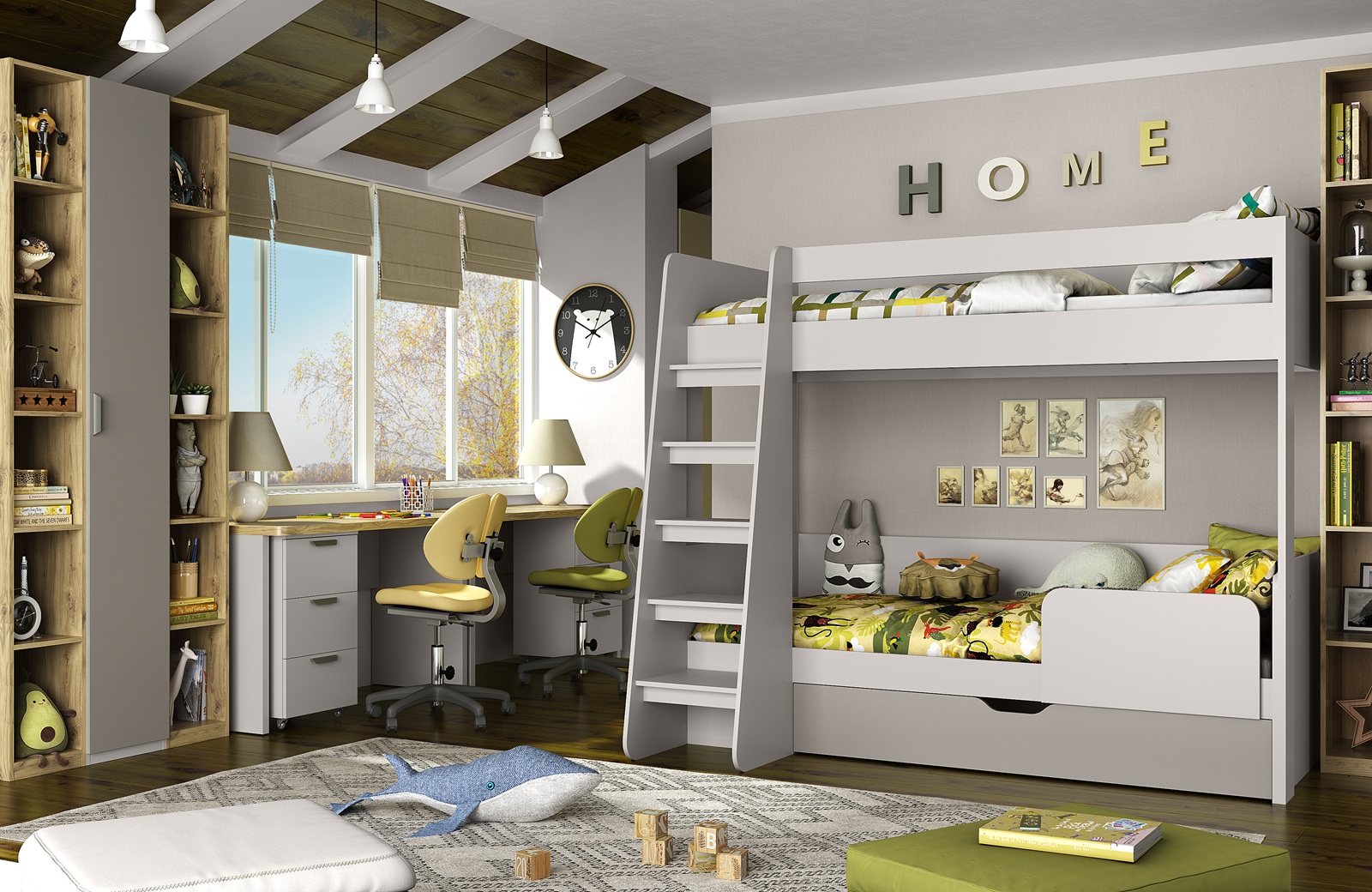 фото кровать двухъярусная modern