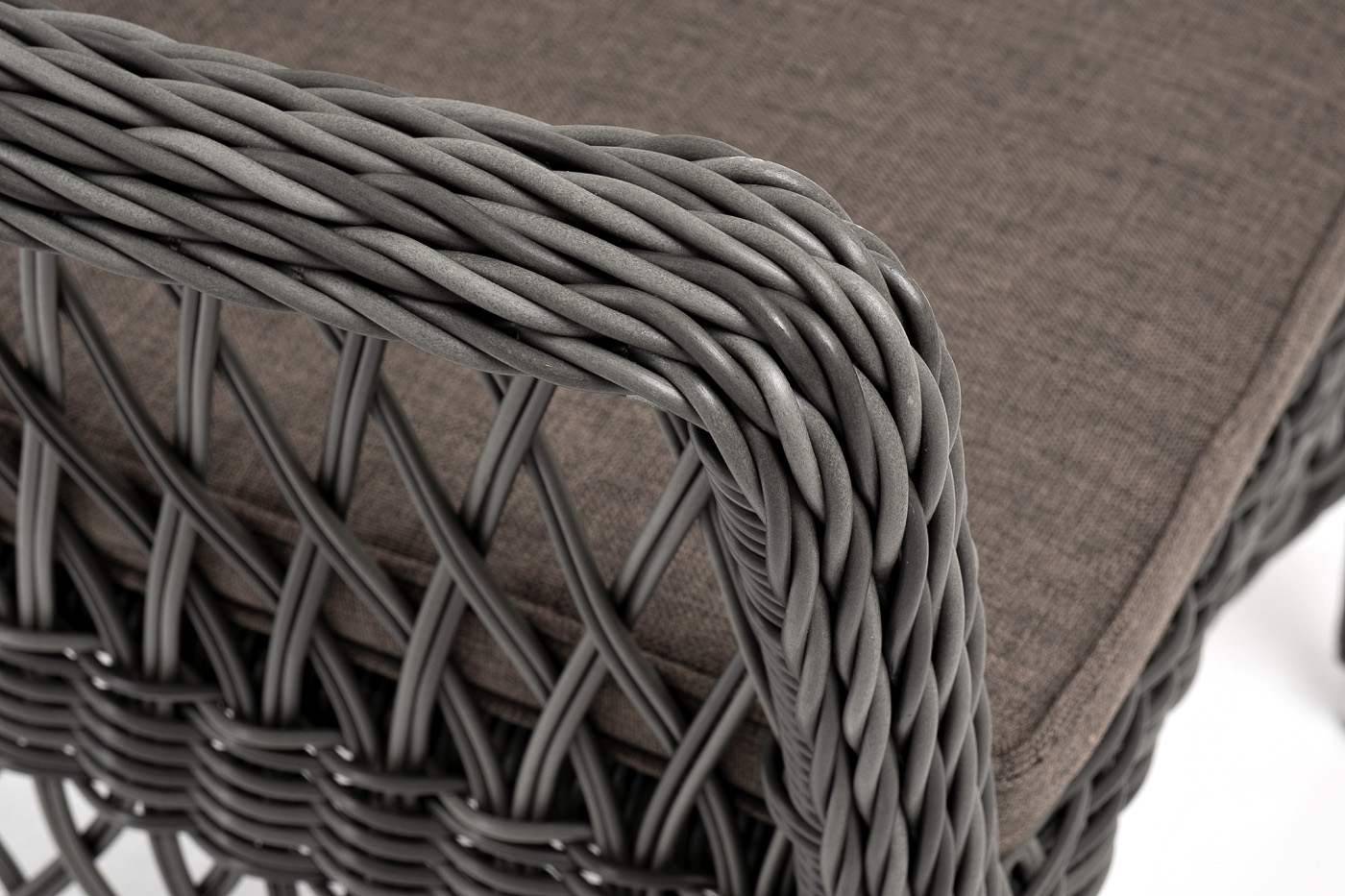 фото "сицилия" плетеный стул из искусственного ротанга, цвет графит