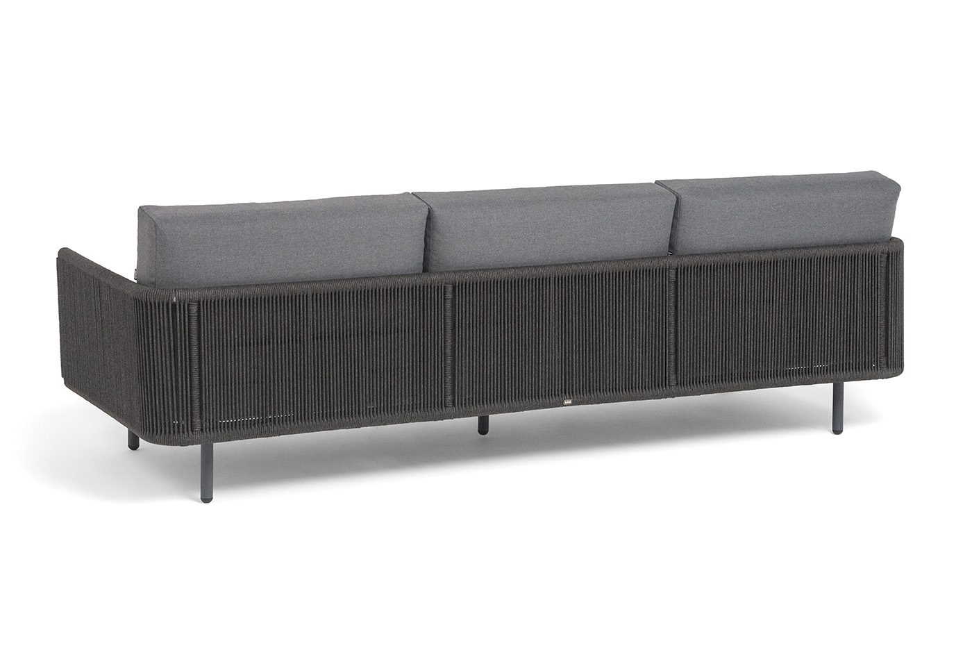 фото "джелло" лаунж-зона 5-местная плетеная из роупа (веревки), каркас алюминиевый темно-серый, роуп темно-серый