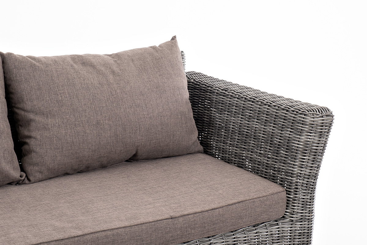 фото "капучино сингл" лаунж-зона из искусственного ротанга, цвет графит