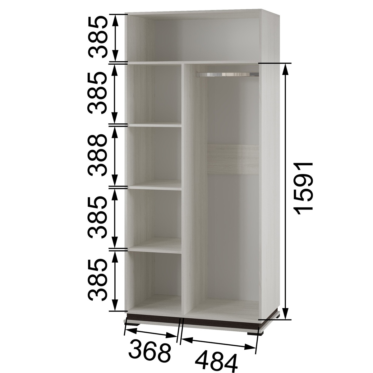 фото шкаф комбинированный мш-1 модена
