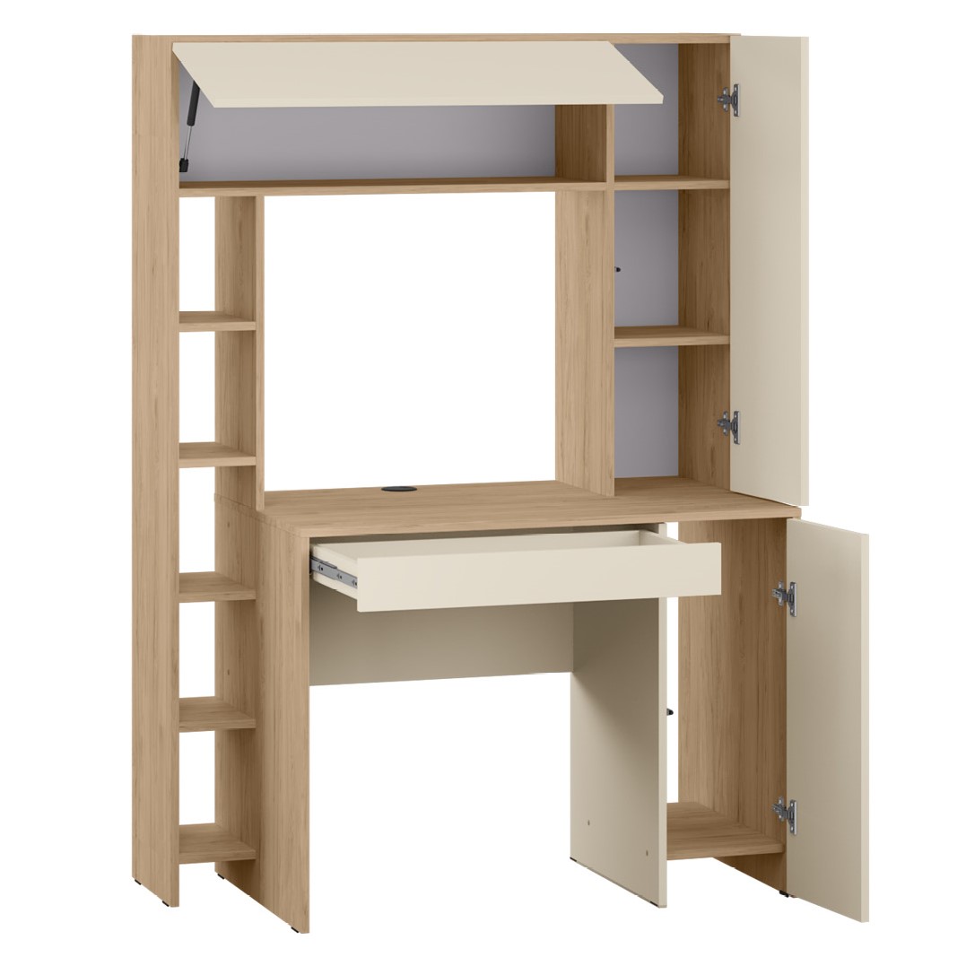 фото стол компьютерный 12.71 комфорт (гикори рокфорд натуральный/сатин)