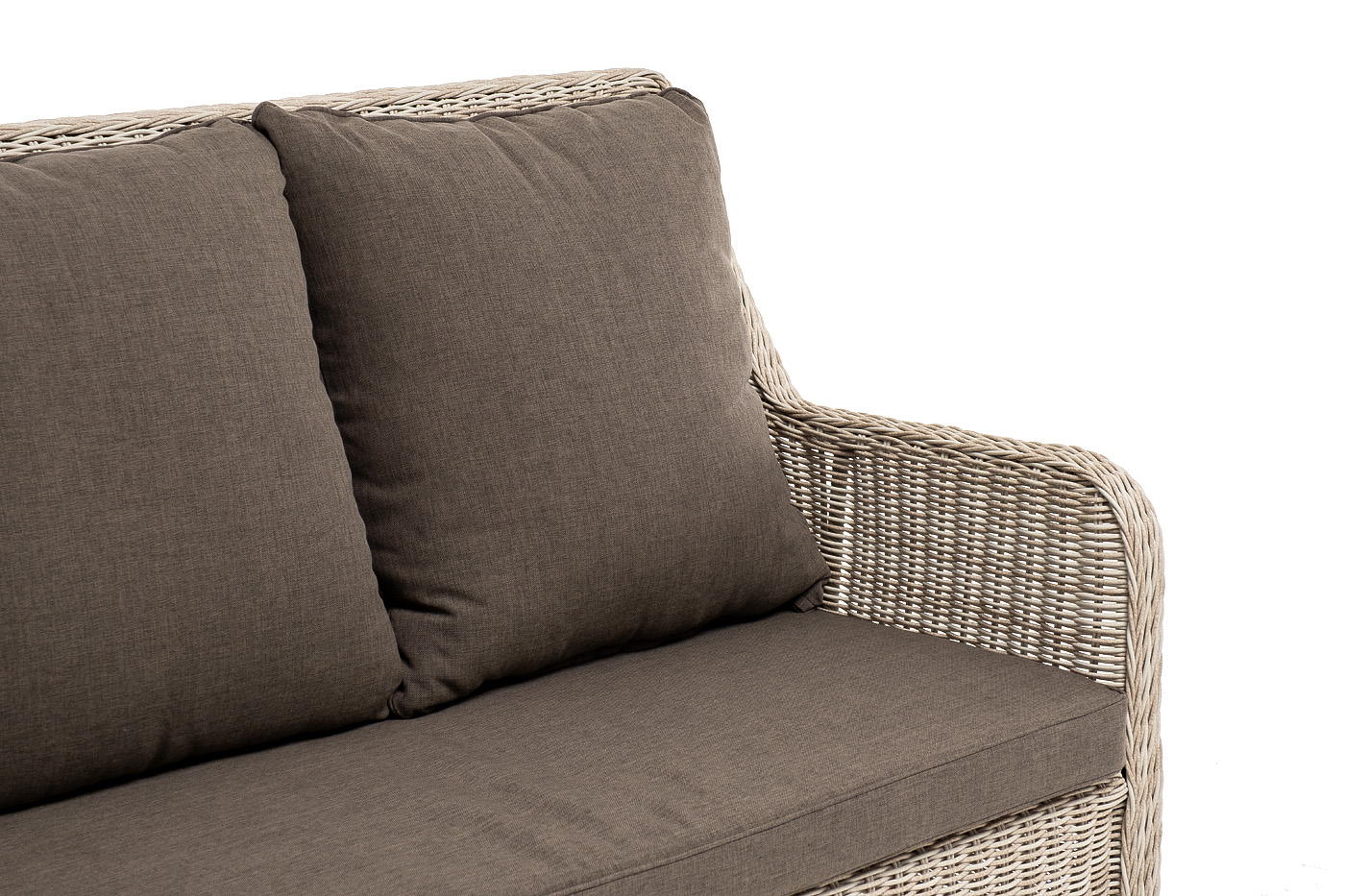 фото "гляссе" диван трехместный из искусственного ротанга, цвет бежевый