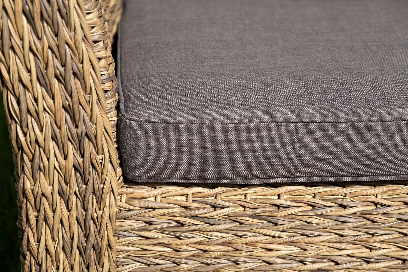 фото "капучино сингл" лаунж-зона из искусственного ротанга (гиацинт), цвет соломенный