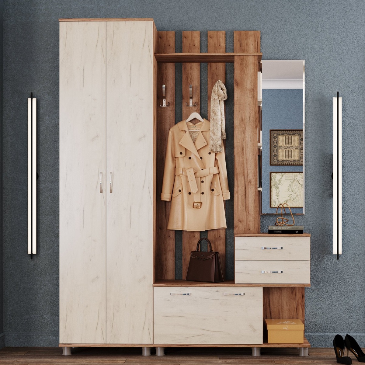 Шкаф платяной МИКС Арт