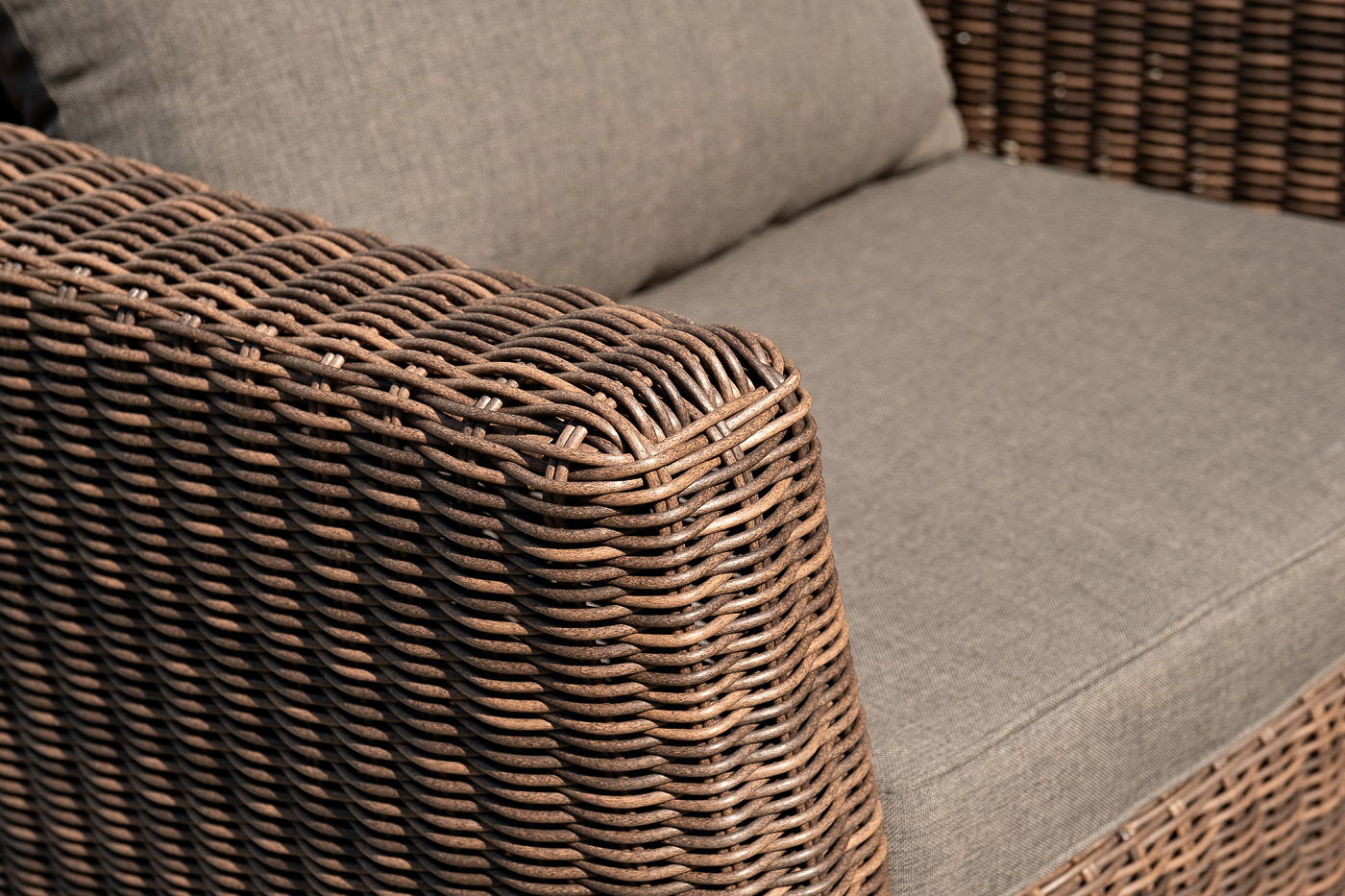 фото "капучино сингл" лаунж-зона из искусственного ротанга, цвет коричневый