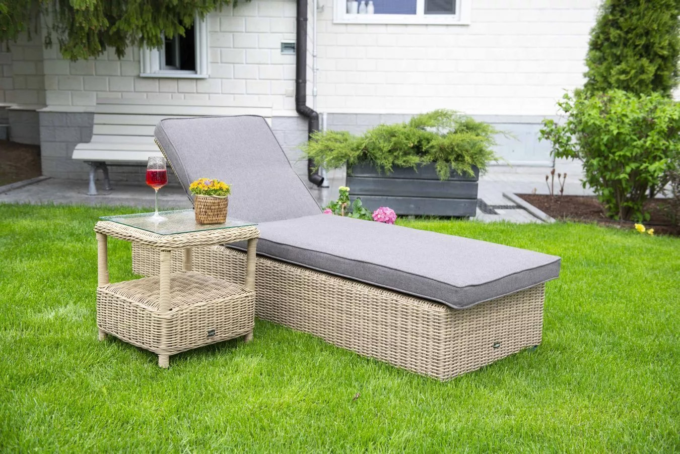 фото "форио" столик кофейный из искусственного ротанга, цвет соломенный