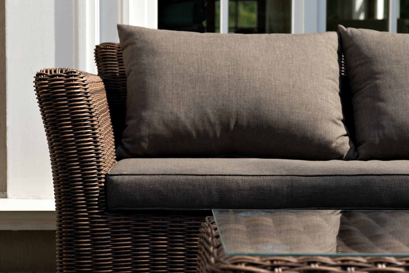 фото "капучино сингл" лаунж-зона из искусственного ротанга, цвет коричневый