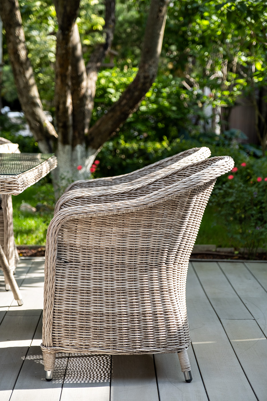 фото "эспрессо" обеденная группа плетеная, цвет бежевый