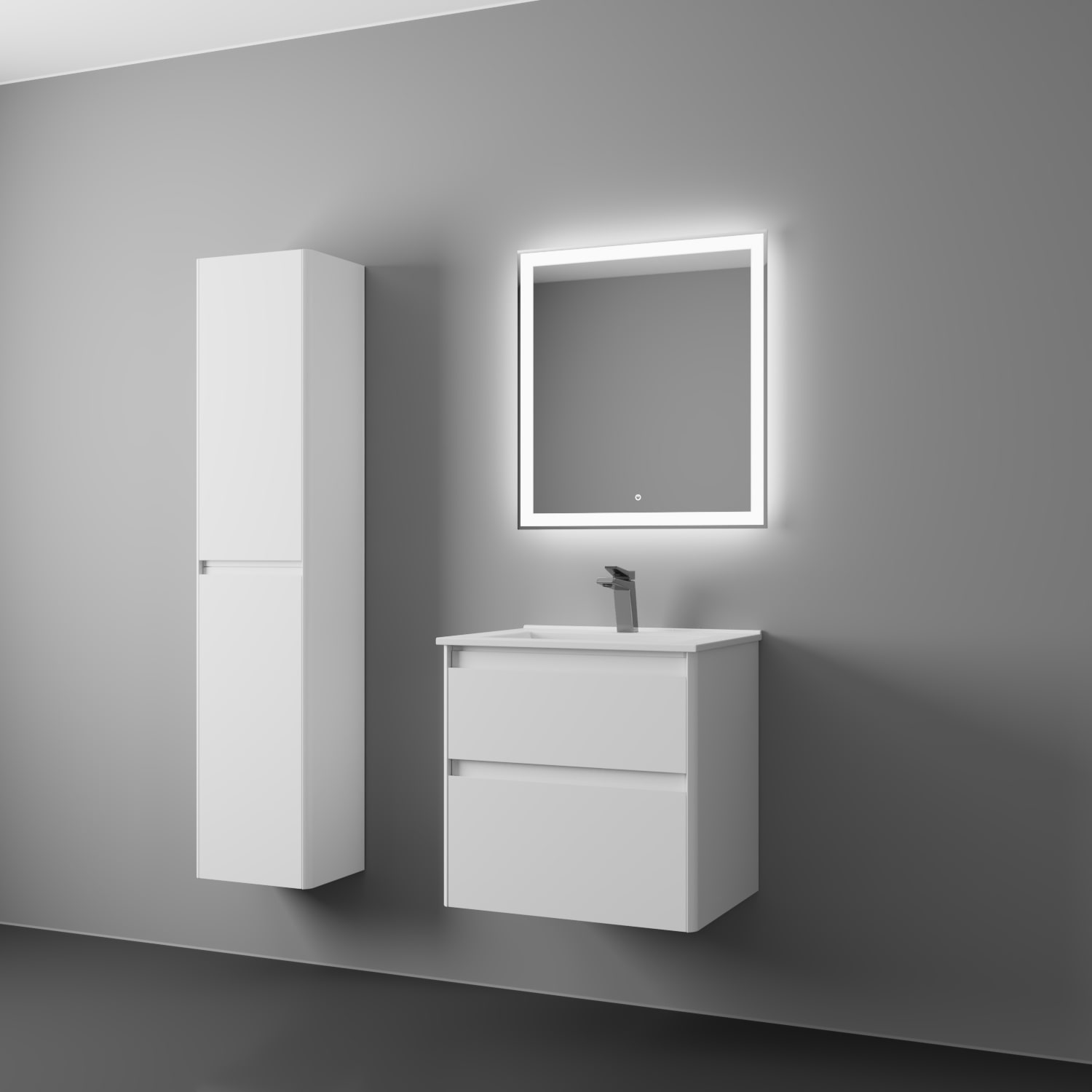 фото тумба с 2-мя ящ. и раковиной под умывальник aventino 60