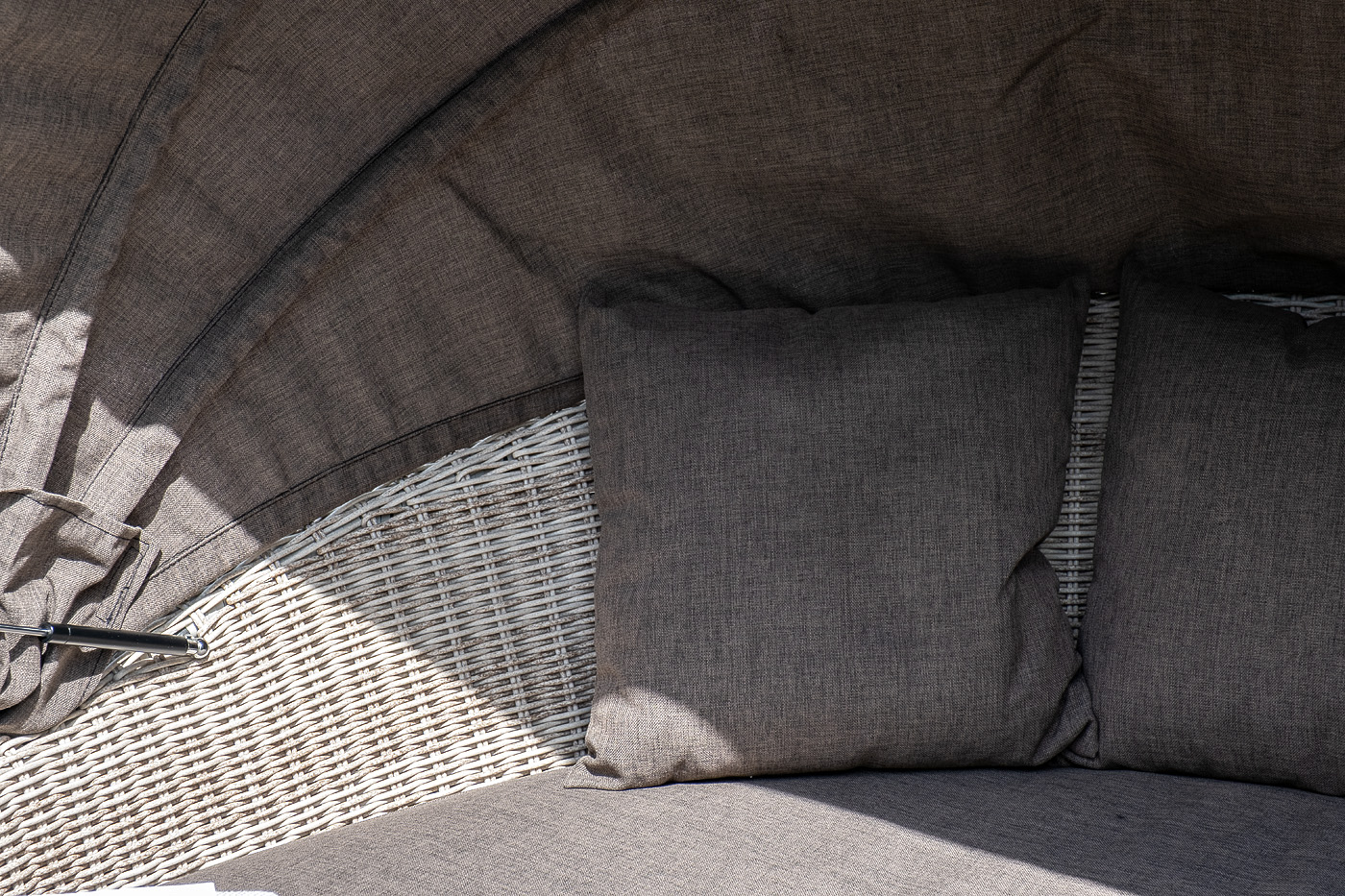 фото "стильяно" плетеная кровать круглая, цвет бежевый