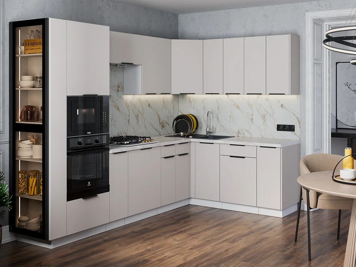 фото шкаф-пенал торцевой со стеклом пт200 оливия