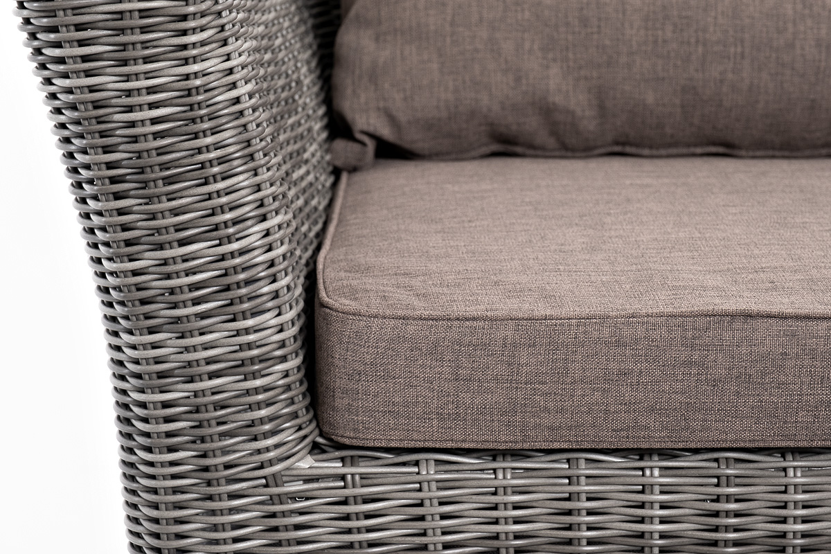 фото "капучино сингл" лаунж-зона из искусственного ротанга, цвет графит