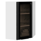 Шкаф верхний угловой со стеклом ШВУС (премьер) Оливия