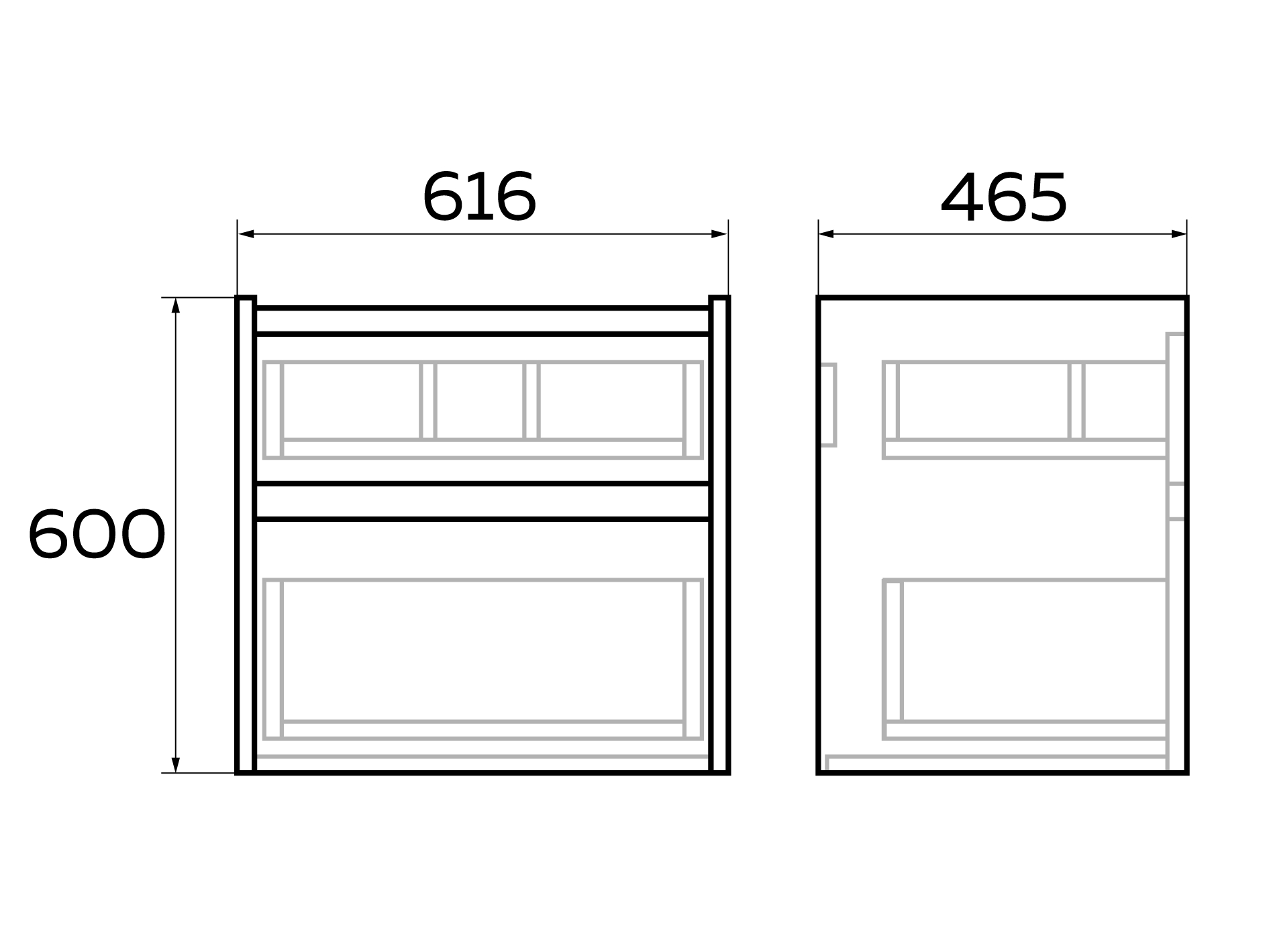 фото тумба с 2-мя ящ. и раковиной под умывальник aventino 60