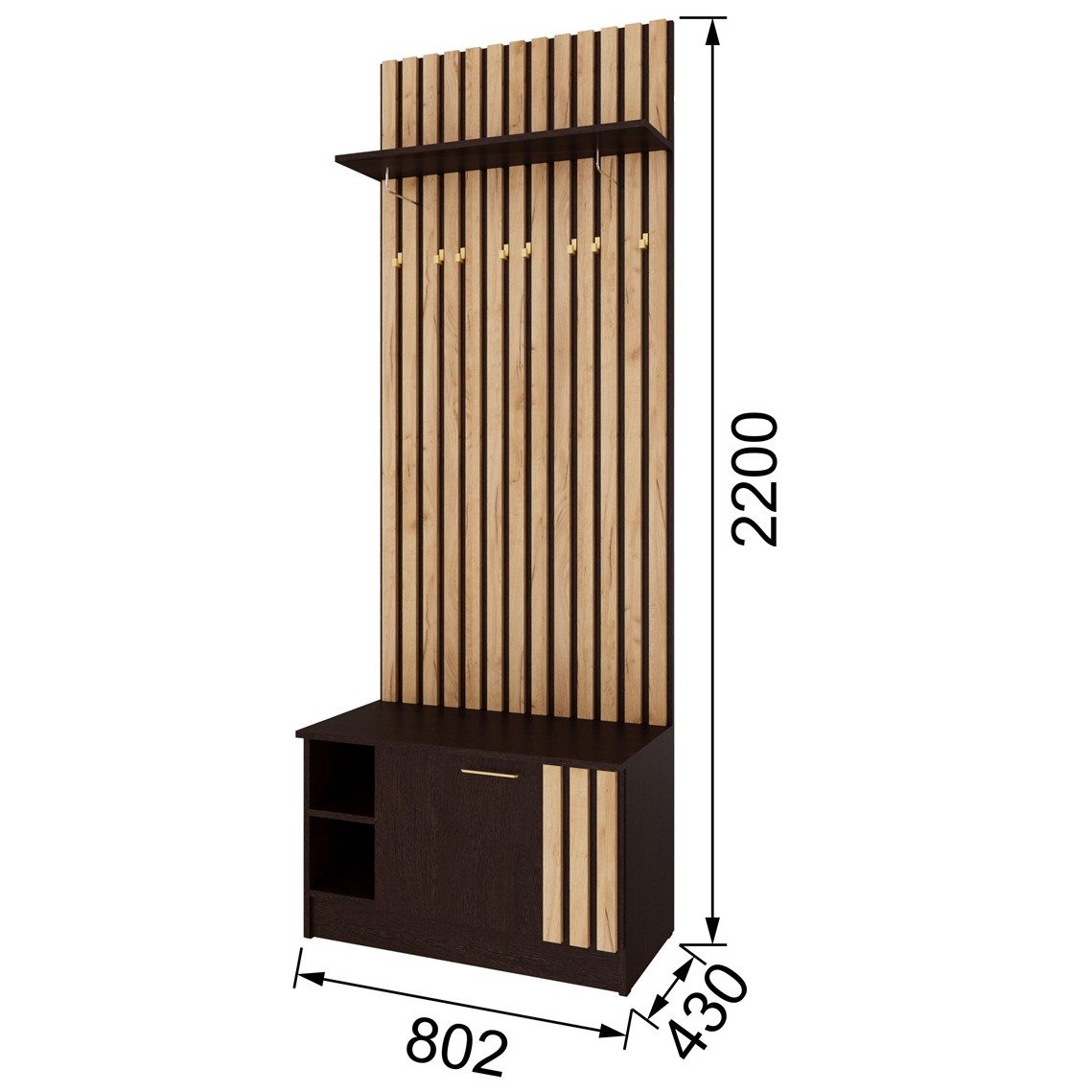 фото тумба с вешалкой 800 кптв-2 кано