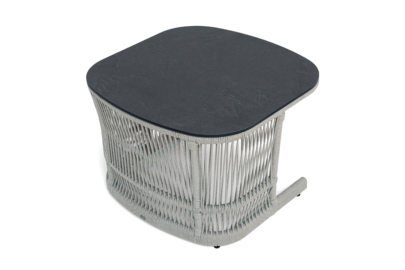 фото "лугано" журнальный стол 76х76 h55 см из hpl, цвет "серый гранит", роуп серый меланж